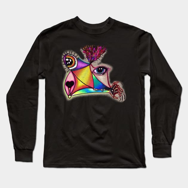 Abstract Monster Girl Long Sleeve T-Shirt by 1Redbublppasswo